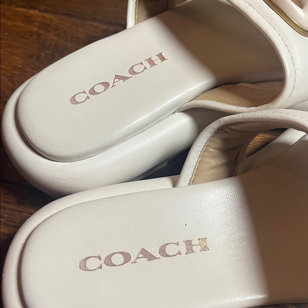 Coach Sylvie Sandal, Off-White, size 6 - Picture 5 of 10